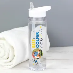 Personalised Photo Upload Water Bottle, Custom Text and Photo Upload Water Bottle Gift with Straw Lid thumbnail 5