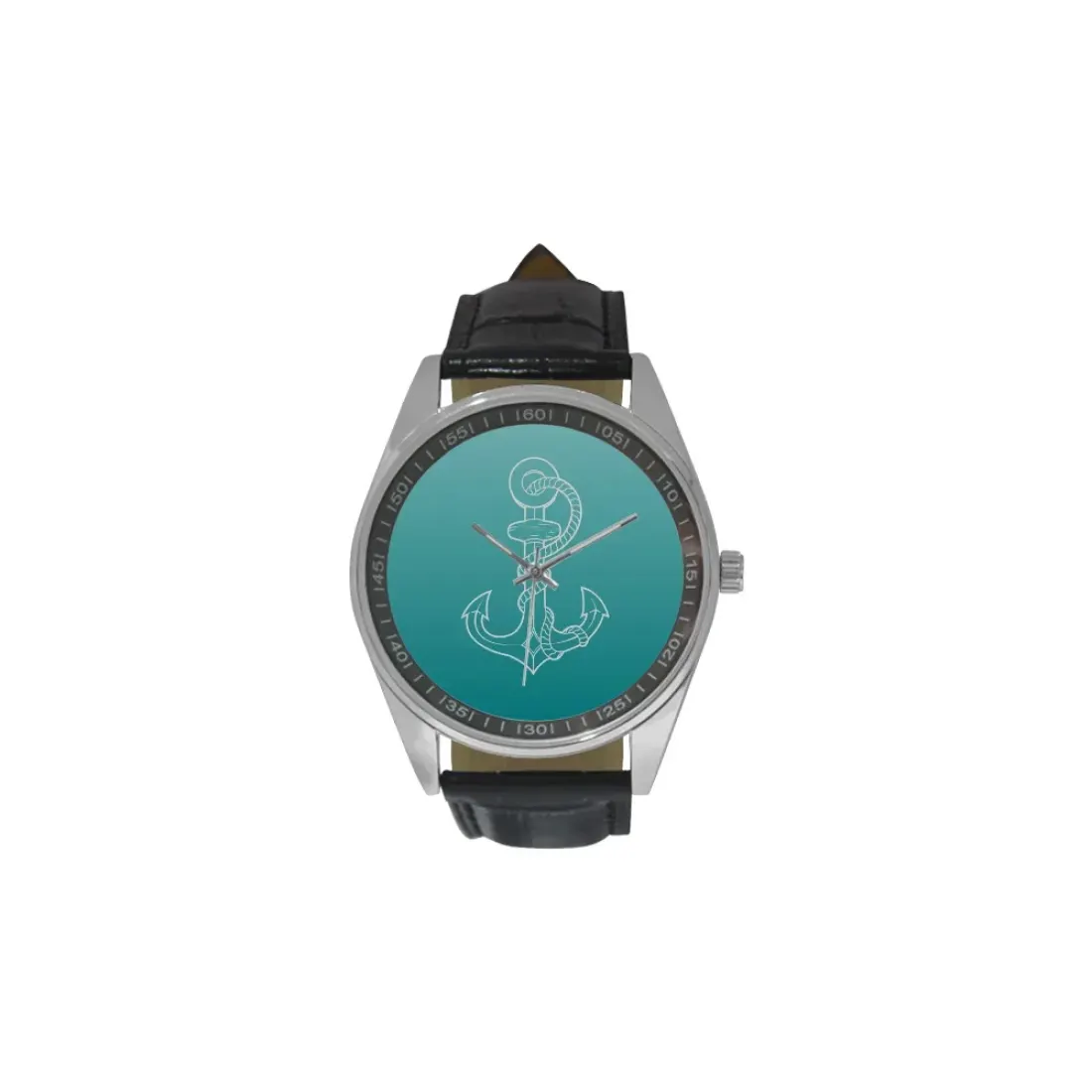 Men's Casual Leather Strap Watch (Model 211) — photo 2