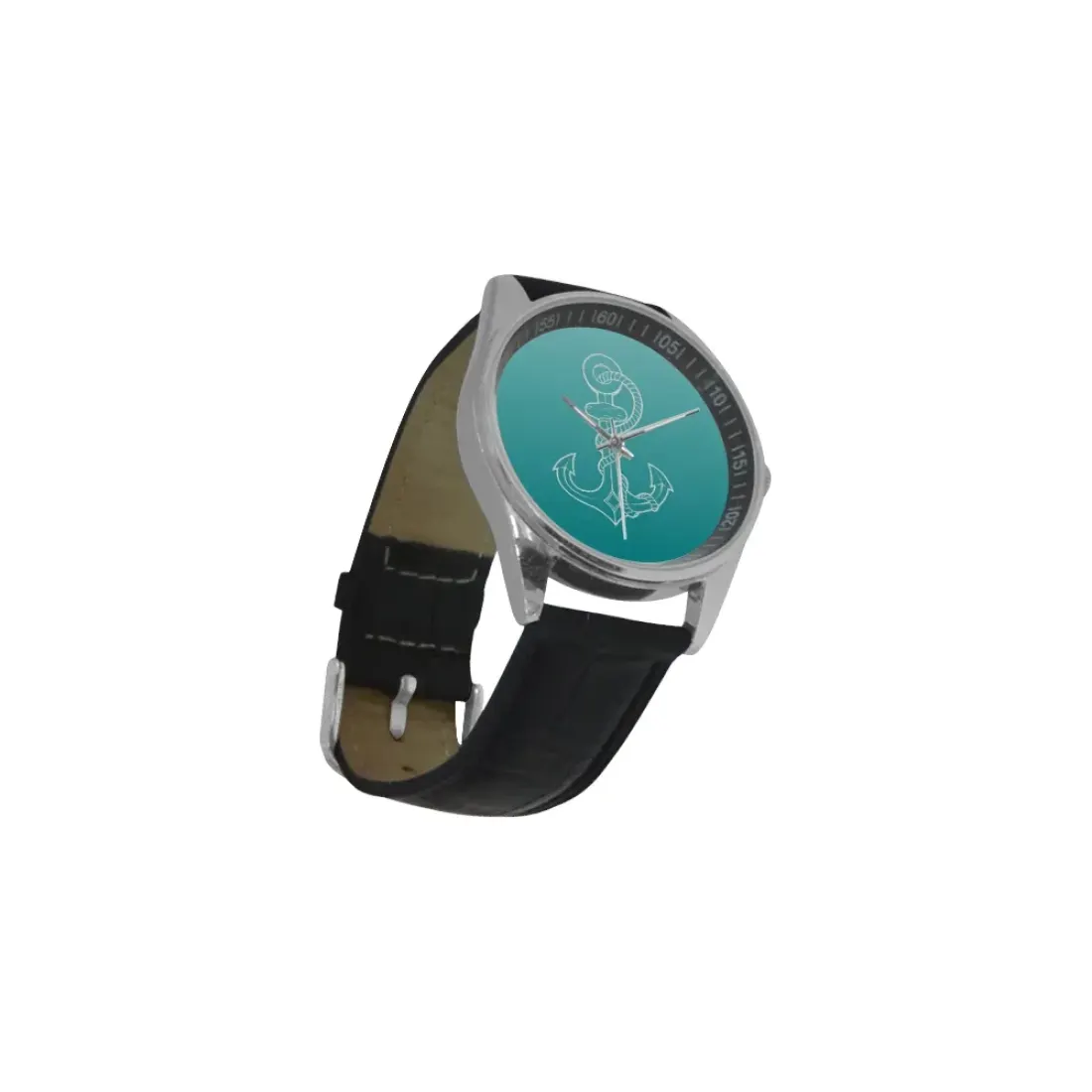 Men's Casual Leather Strap Watch (Model 211) — photo 4
