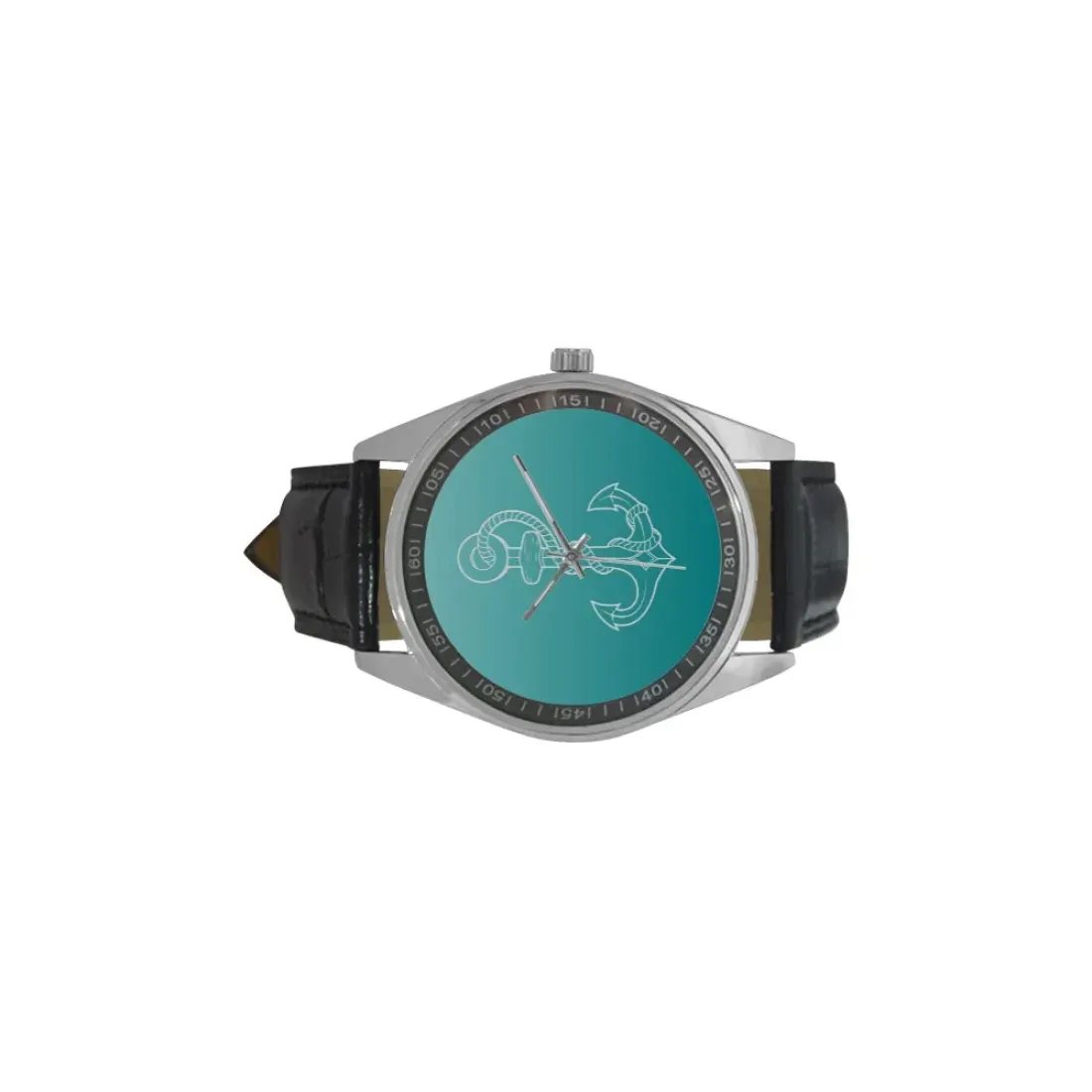 Men's Casual Leather Strap Watch (Model 211) — photo 5
