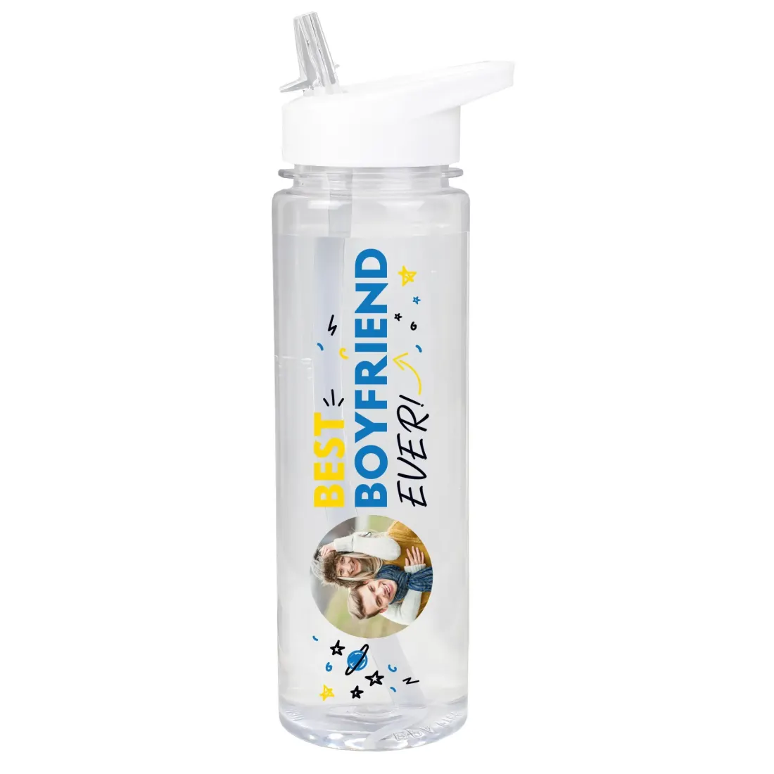 Personalised Photo Upload Water Bottle, Custom Text and Photo Upload Water Bottle Gift with Straw Lid — photo 6