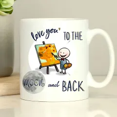 Personalised Photo Mug, To The Moon and Back Engraved Custom Gift thumbnail 2