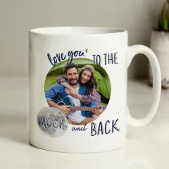 Personalised Photo Mug, To The Moon and Back Engraved Custom Gift thumbnail 3