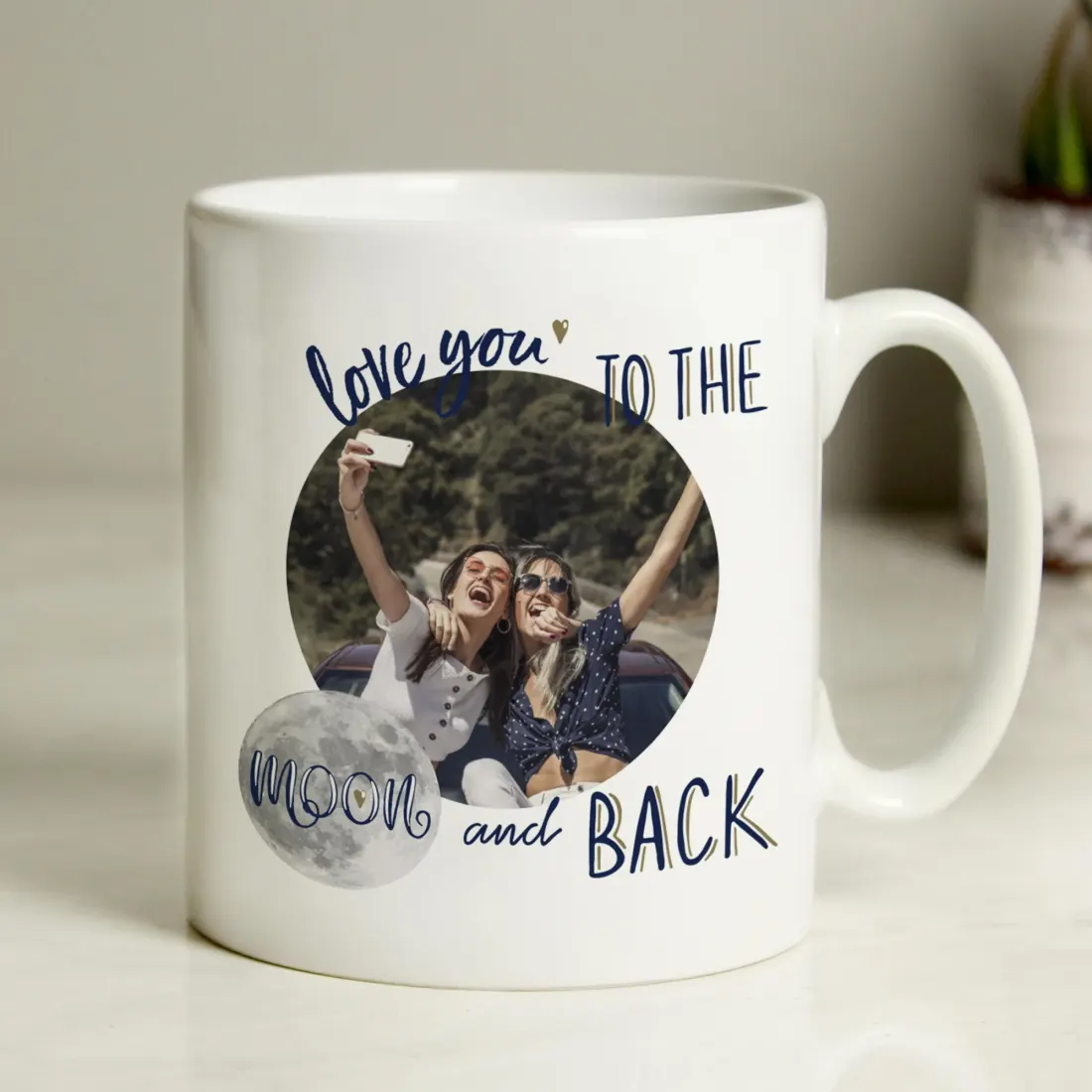 Personalised Photo Mug, To The Moon and Back Engraved Custom Gift — photo 4