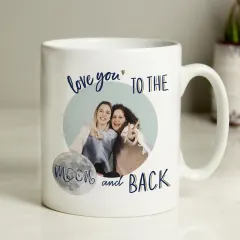 Personalised Photo Mug, To The Moon and Back Engraved Custom Gift thumbnail 5