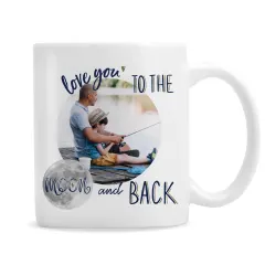 Personalised Photo Mug, To The Moon and Back Engraved Custom Gift thumbnail 6