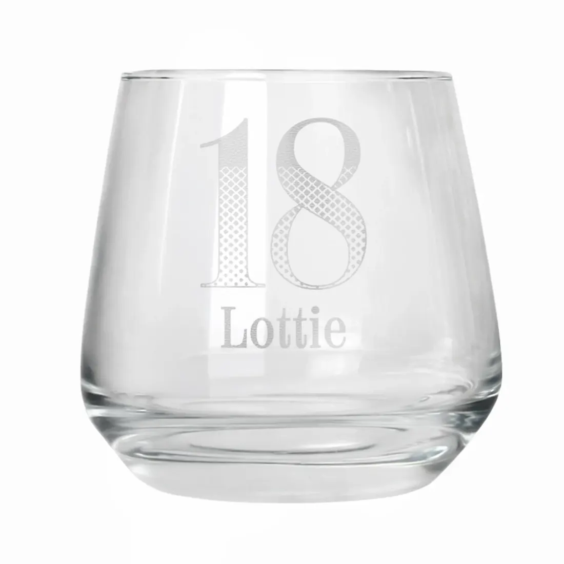 Personalised Big Age Tumbler, Engraved Birthday Whisky Glass, Custom Name Gift — photo 5