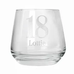 Personalised Big Age Tumbler, Engraved Birthday Whisky Glass, Custom Name Gift thumbnail 5