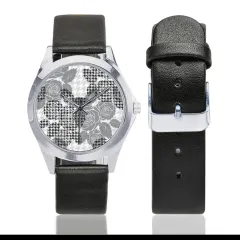 Unisex Round Metal Watch (Model 216) thumbnail 2
