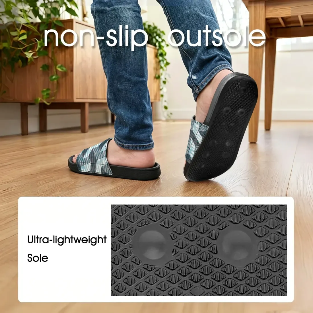 Custom Men's One-piece Slippers — photo 2