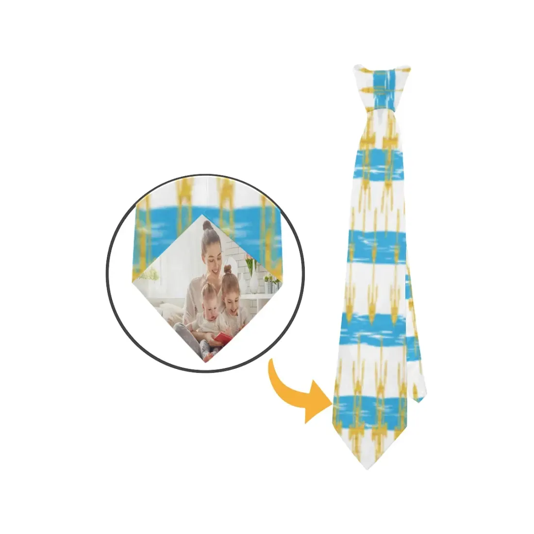 Custom Peekaboo Necktie with Your Hidden Photo