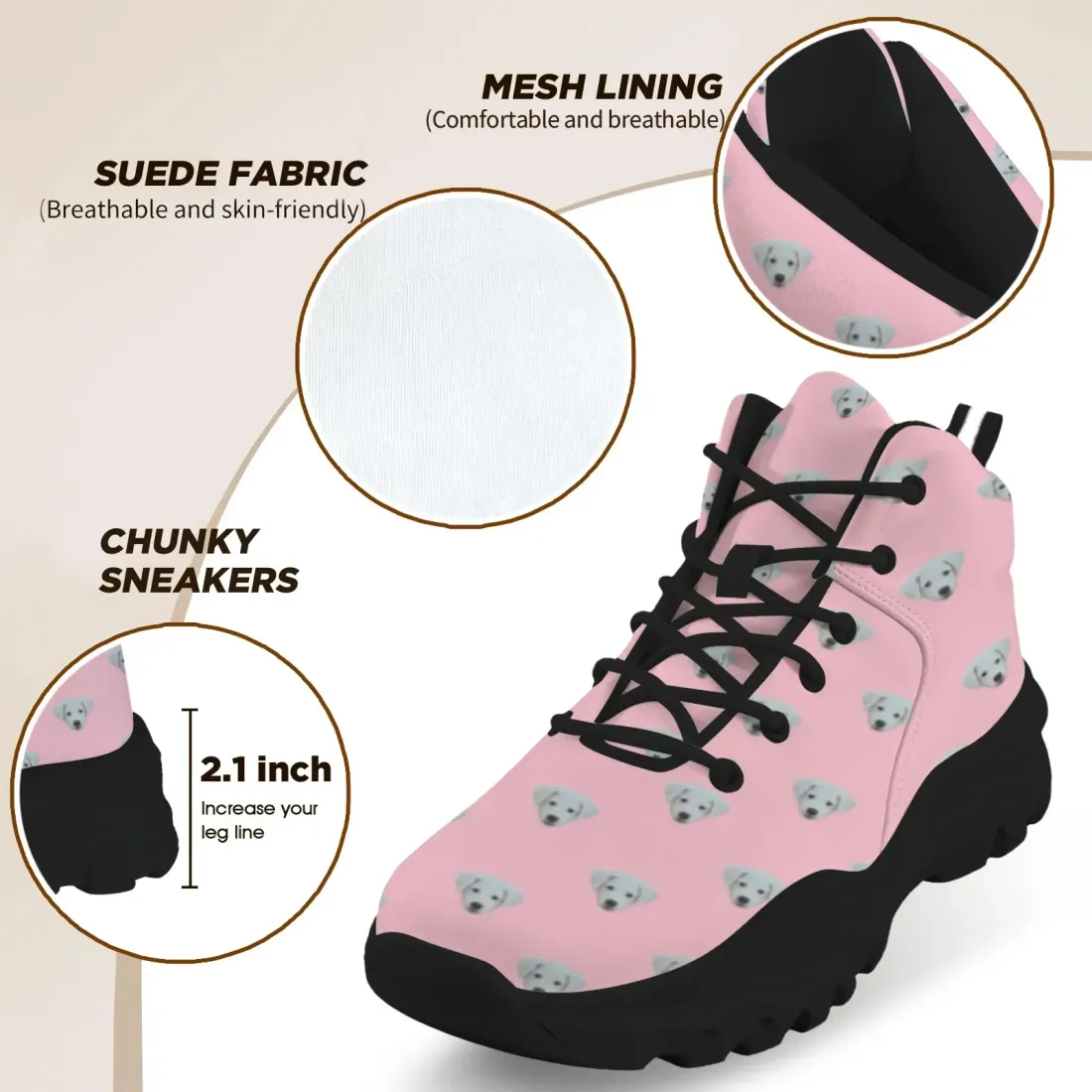 Women's High-Top Outdoor Chunky Sneakers — photo 3