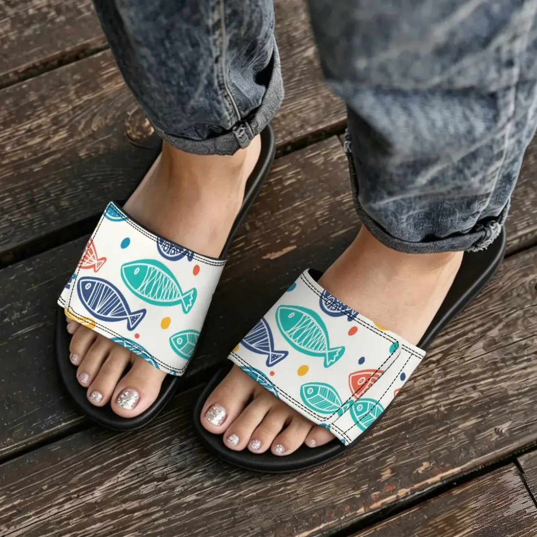 Women's Velcro Slide Slippers