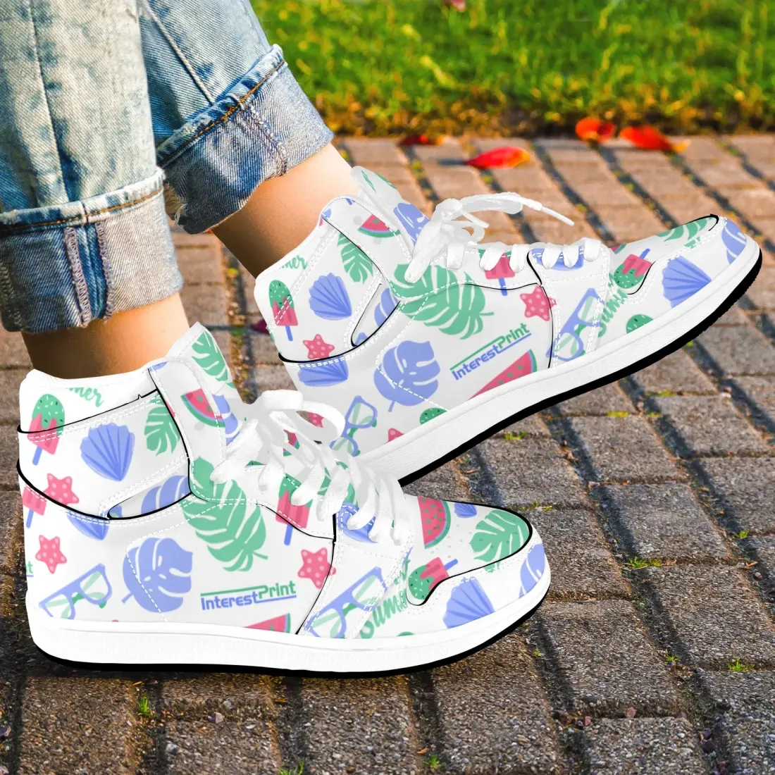 Women's High Top Sneakers (Model 20042) — photo 2