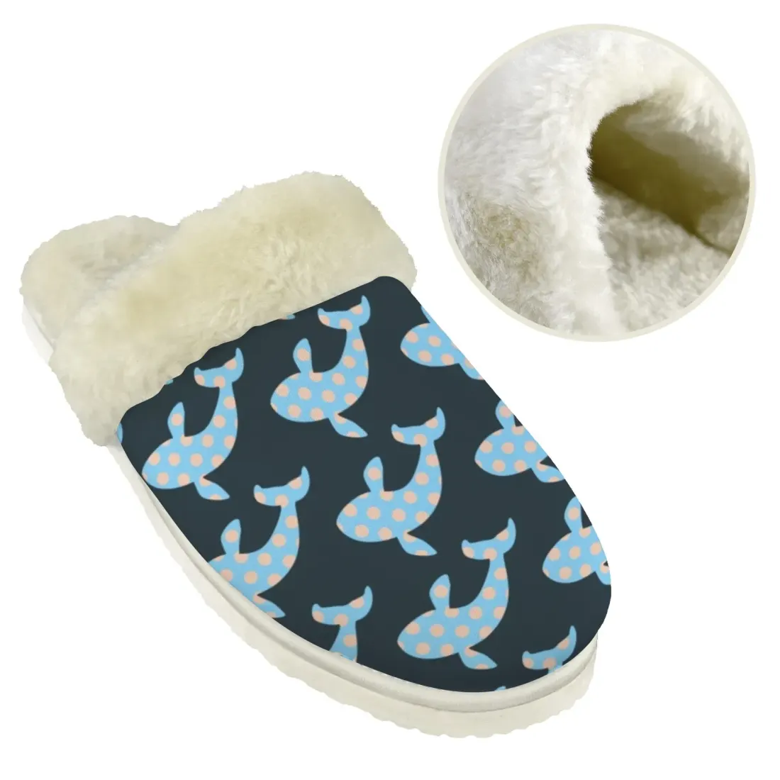Men's Faux Fur Trim Indoor Slippers — photo 4