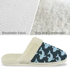 Men's Faux Fur Trim Indoor Slippers thumbnail 5