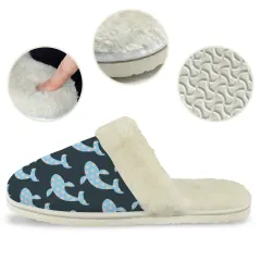 Men's Faux Fur Trim Indoor Slippers thumbnail 6