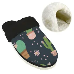 Women's Faux Fur Trim Indoor Slippers thumbnail 3