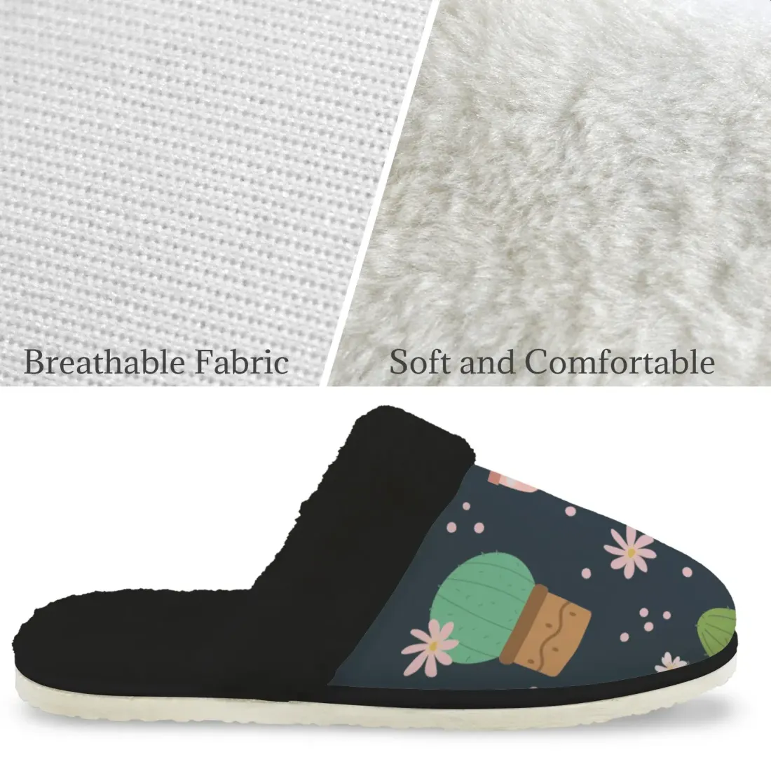 Women's Faux Fur Trim Indoor Slippers — photo 6