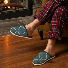 Men's Faux Fur Lined Indoor Slippers thumbnail 1