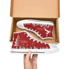Women's High Top Canvas Shoes (Modle 017) thumbnail 2