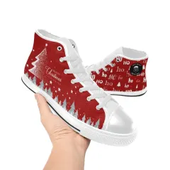 Women's High Top Canvas Shoes (Modle 017) thumbnail 4