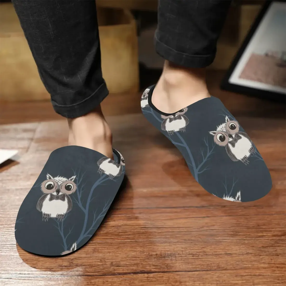Men's Non-Slip Cotton Slippers (Model 0602)