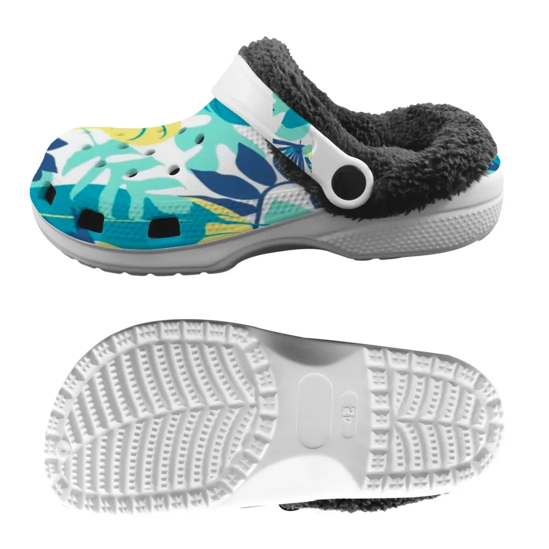 Custom Print Fleece Lined Adults Clogs — photo 4