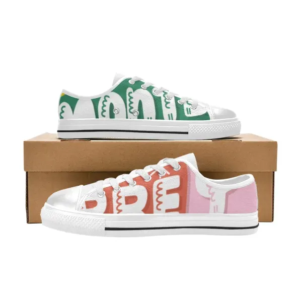 Aquila Canvas Women's Shoes (Model 018)(Four Panels with Different Printing)