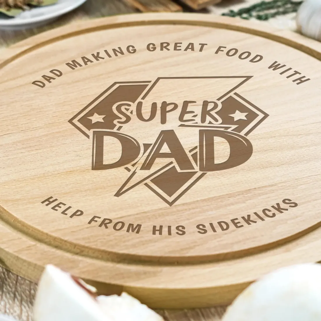 Personalized Wooden Chopping Board, Custom Engraved BBQ Chef Gift for Dad — photo 4
