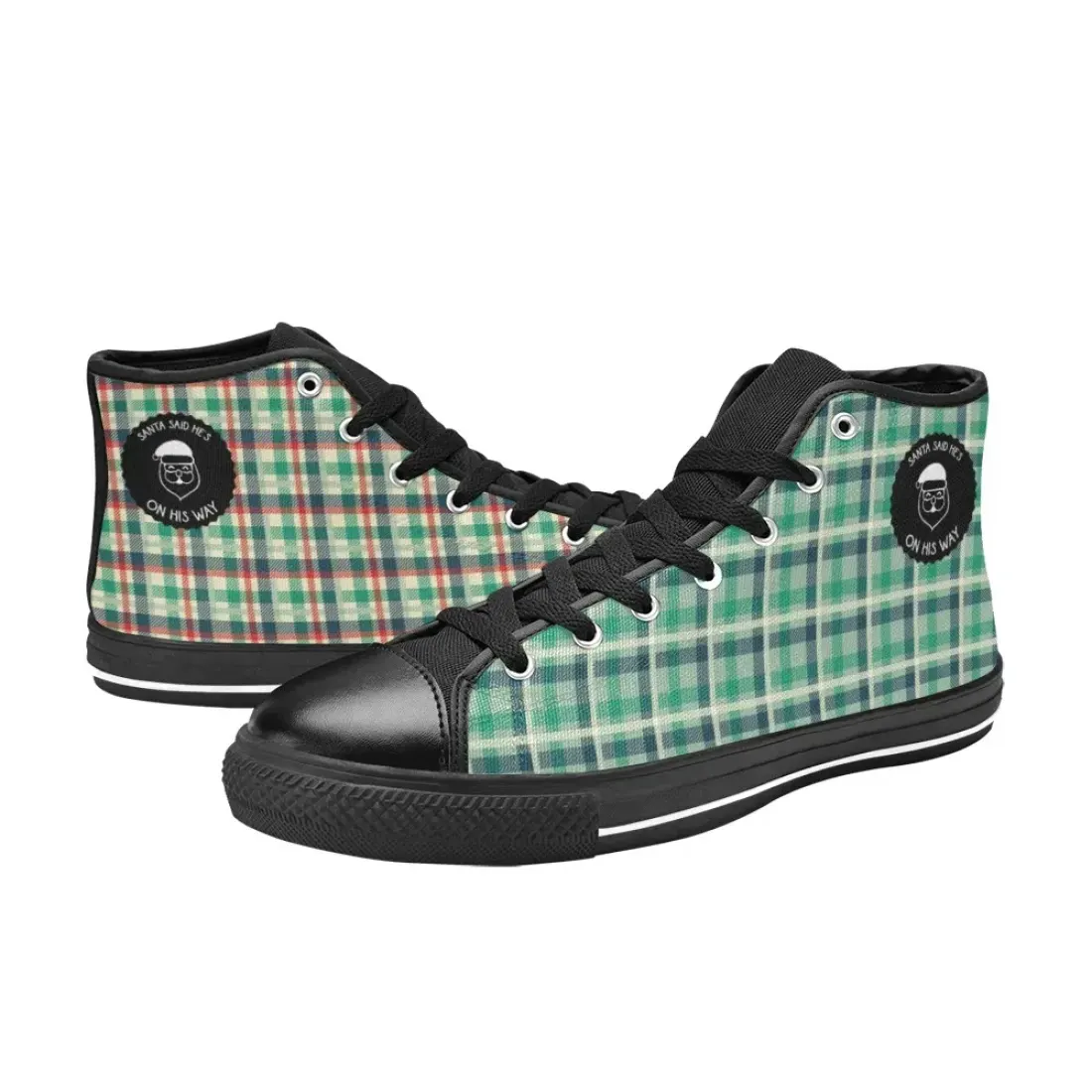 Men's High Top Canvas Shoes (Model 017)
