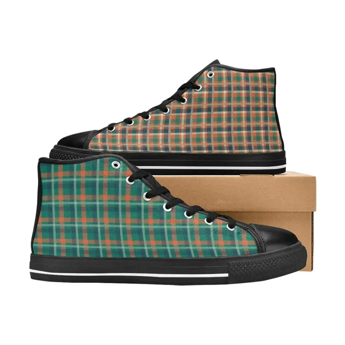 Men's High Top Canvas Shoes (Model 017) — photo 4