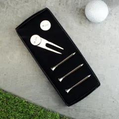 Personalised Golf Set, Engraved Divot Tool, Ball Marker, Silver-Plated Accessories thumbnail 3