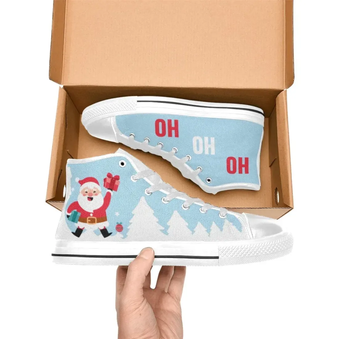 Kid's High Top Canvas Shoes (Model 017) — photo 2