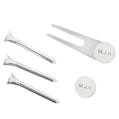 Personalised Golf Set, Engraved Divot Tool, Ball Marker, Silver-Plated Accessories thumbnail 6