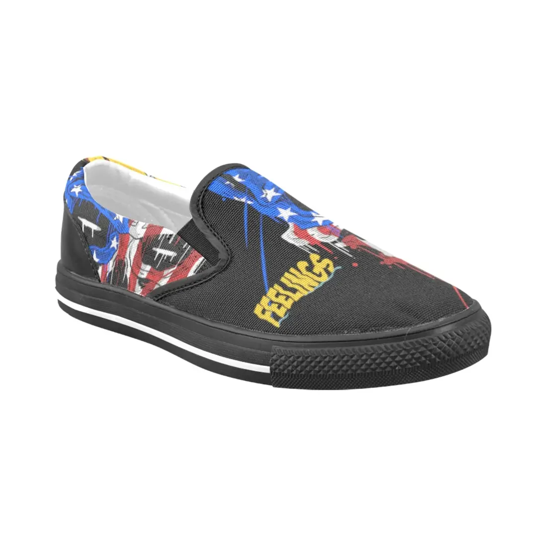 Slip-on Canvas Men's Shoes (Model019)(Two Shoes With Different Printing) — photo 2
