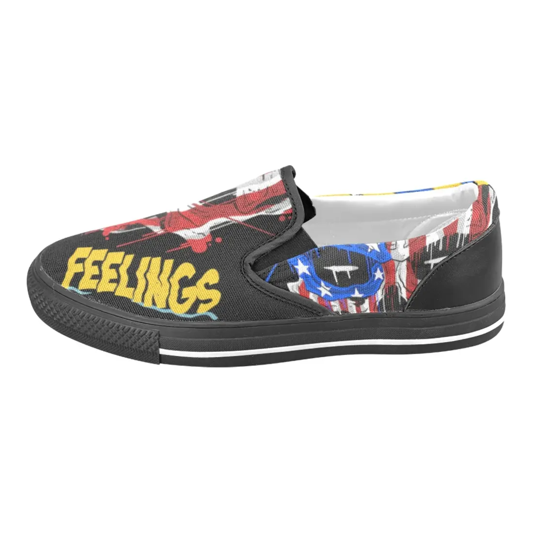 Slip-on Canvas Men's Shoes (Model019)(Two Shoes With Different Printing) — photo 3