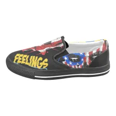 Slip-on Canvas Men's Shoes (Model019)(Two Shoes With Different Printing) thumbnail 3