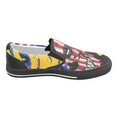 Slip-on Canvas Men's Shoes (Model019)(Two Shoes With Different Printing) thumbnail 4