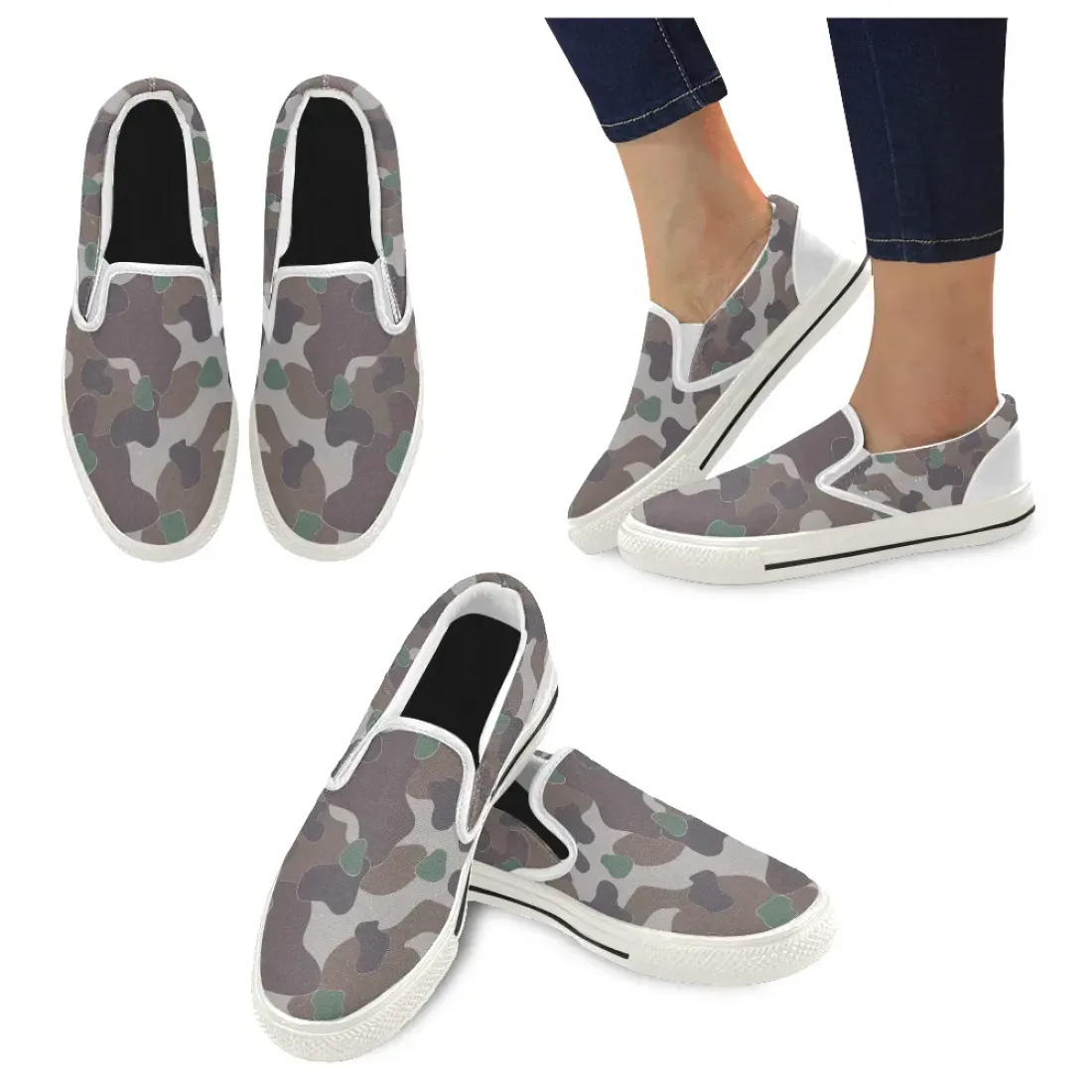 Men's Slip-on Canvas Shoes (Model 019)