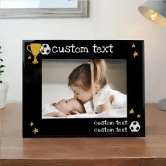 Engraved Black Glass Photo Frame, Personalized Daddy Gift, Custom Family Picture Frame thumbnail 2