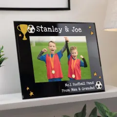 Engraved Black Glass Photo Frame, Personalized Daddy Gift, Custom Family Picture Frame thumbnail 4