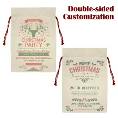 Large Gift Drawstring Bags 21" x 32" ( Set of 3 & Two Sides Printing ) thumbnail 5