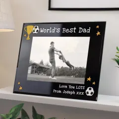 Engraved Black Glass Photo Frame, Personalized Daddy Gift, Custom Family Picture Frame thumbnail 6