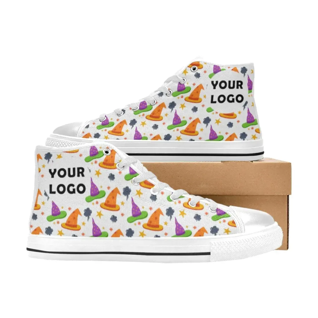 Aquila High Top Canvas Kid's Shoes (Big Kid) (Model 017) — photo 2