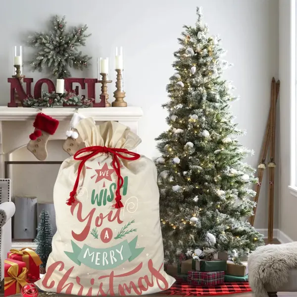 Large Gift Drawstring Bag 21" x 32" ( Two Sides Printing )