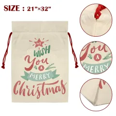 Large Gift Drawstring Bag 21" x 32" ( Two Sides Printing ) thumbnail 4