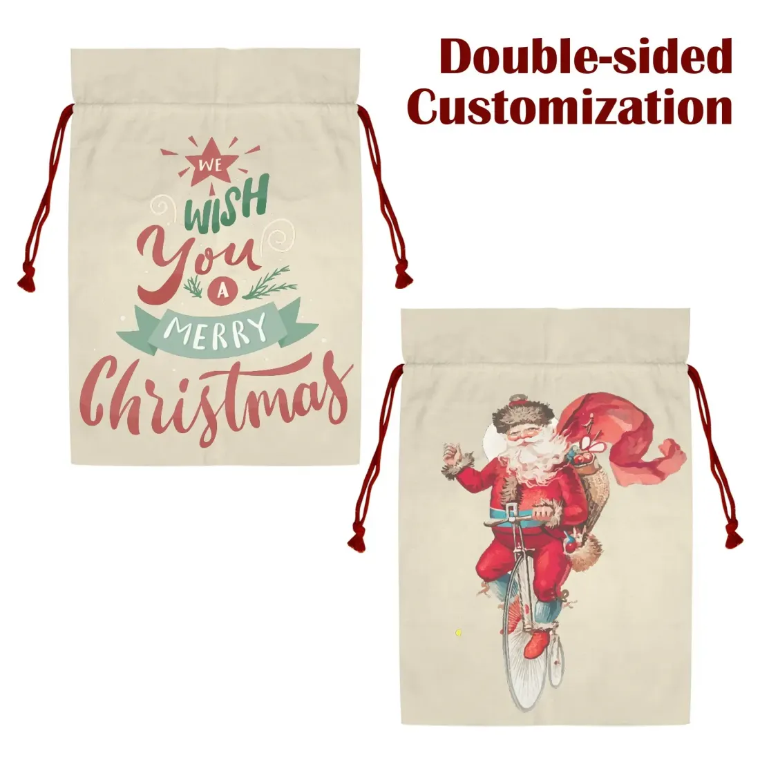 Large Gift Drawstring Bag 21" x 32" ( Two Sides Printing ) — photo 5