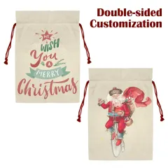Large Gift Drawstring Bag 21" x 32" ( Two Sides Printing ) thumbnail 5