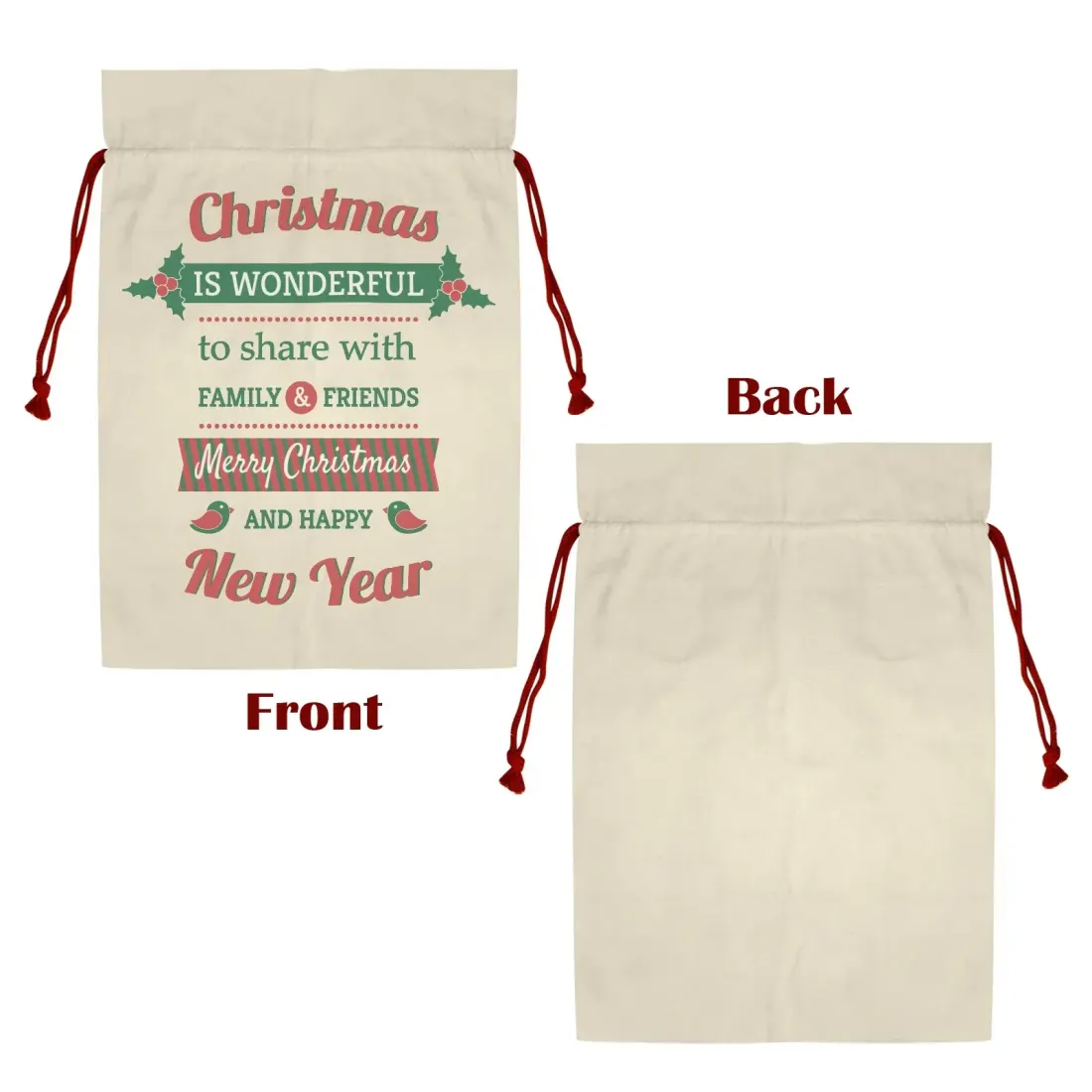 Large Gift Drawstring Bag 21" x 32" ( One Side Printing ) — photo 4